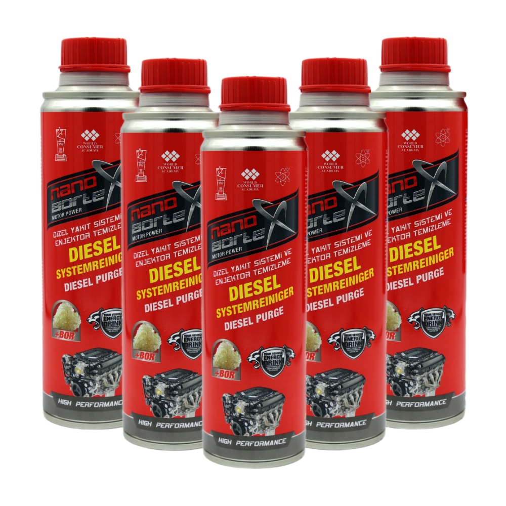 NanoBorTex Motor-Power 5x 600ml Diesel Additiv / Systemreiniger